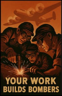 Your Work Builds Bombers Poster
