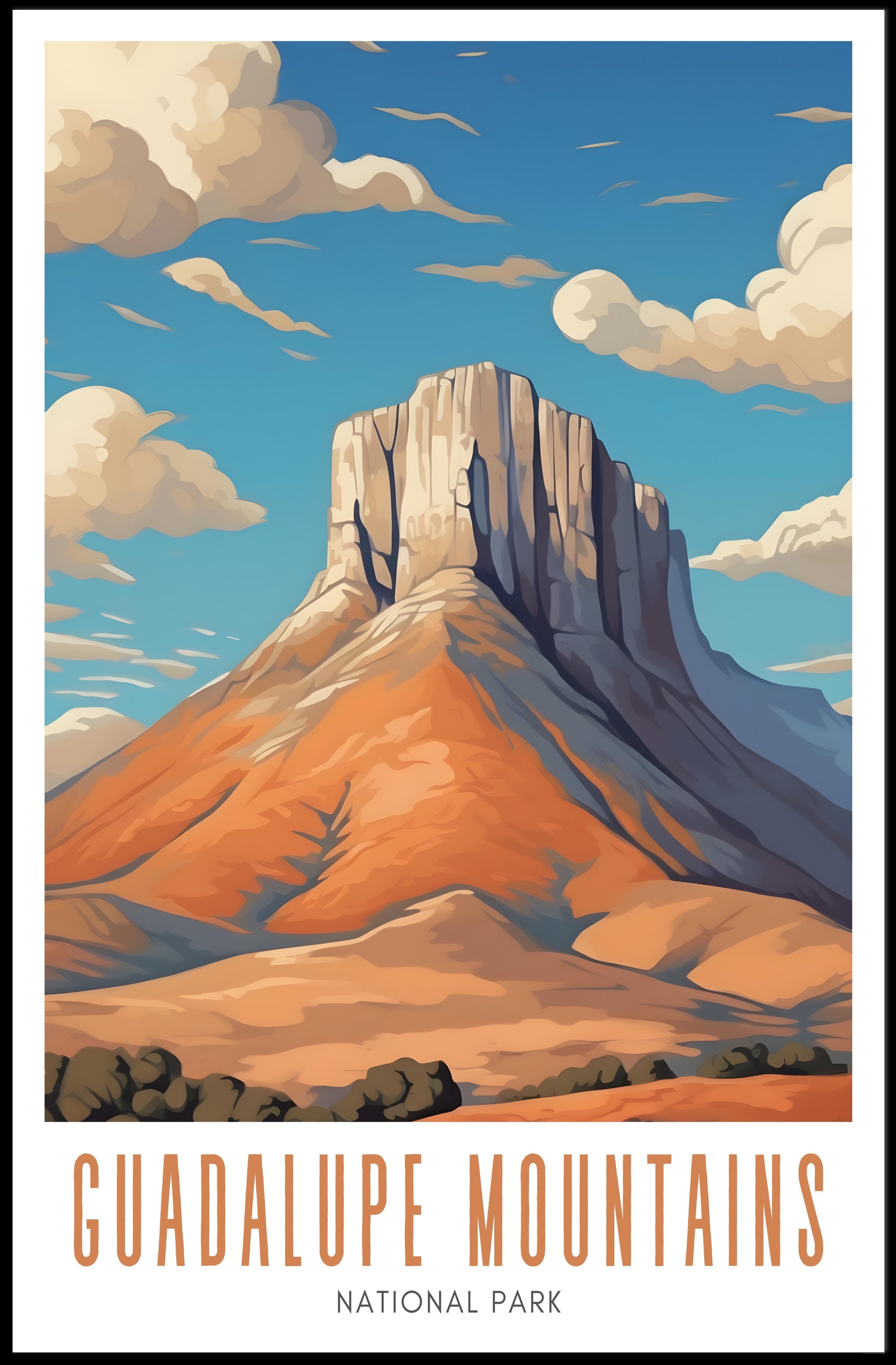 Guadalupe Mountains National Park Poster Scenic Print