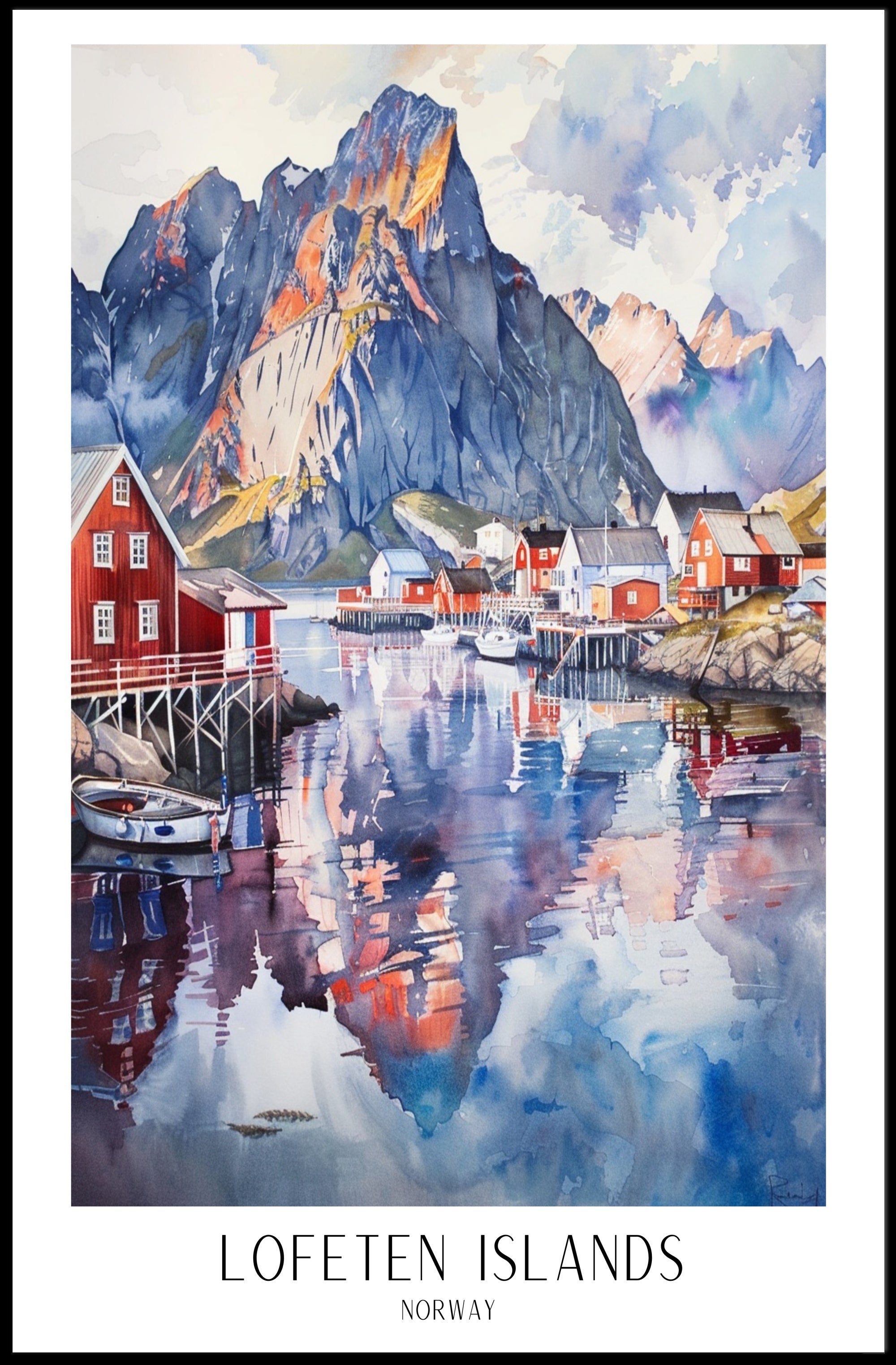 Lofoten Islands Coastal Serenity Travel Poster PosterGoat