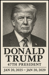 Trump 47th President Scenic Patriotic Decor Poster