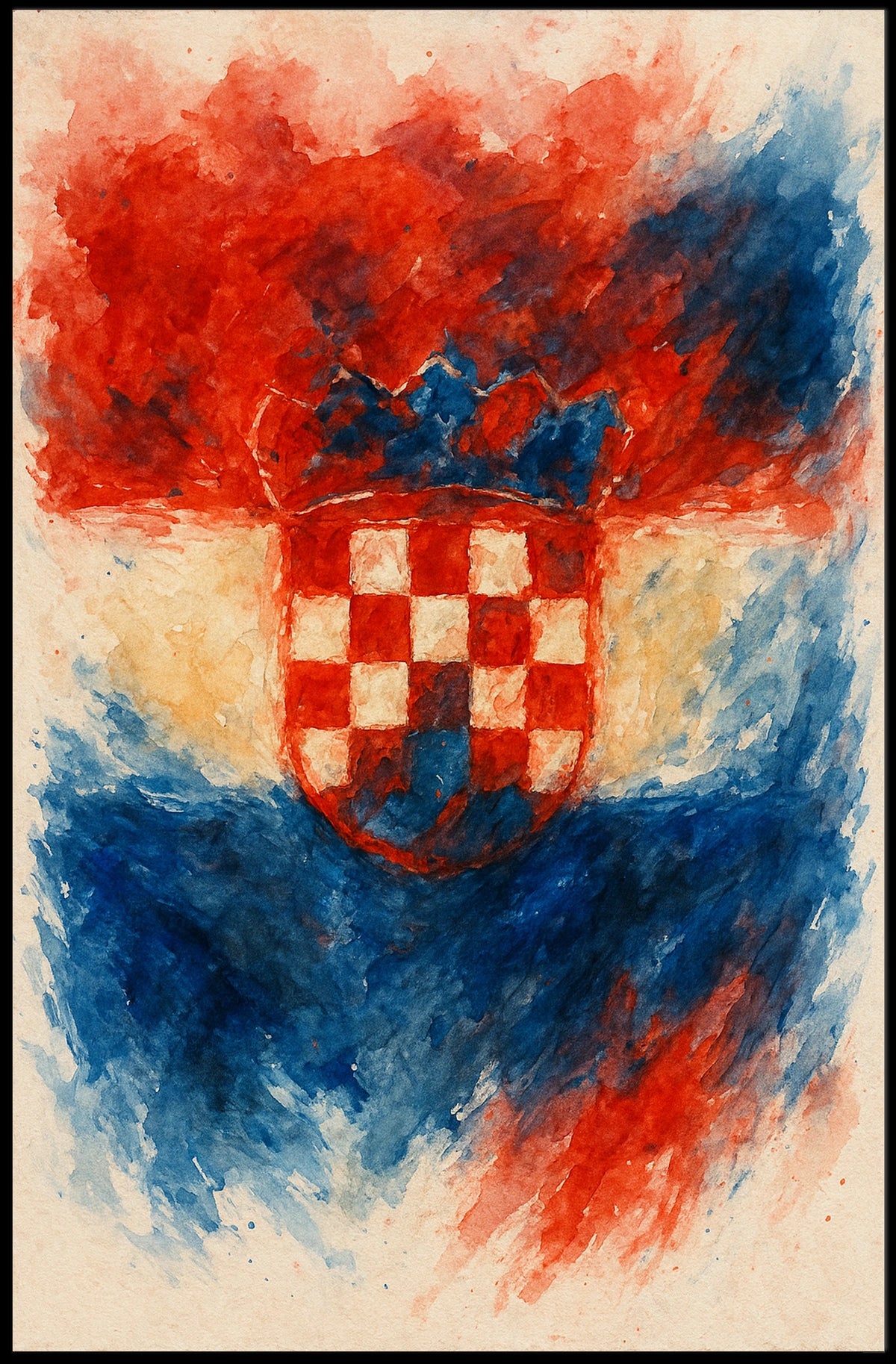 Croatian Coat Of Arms Artistic Poster