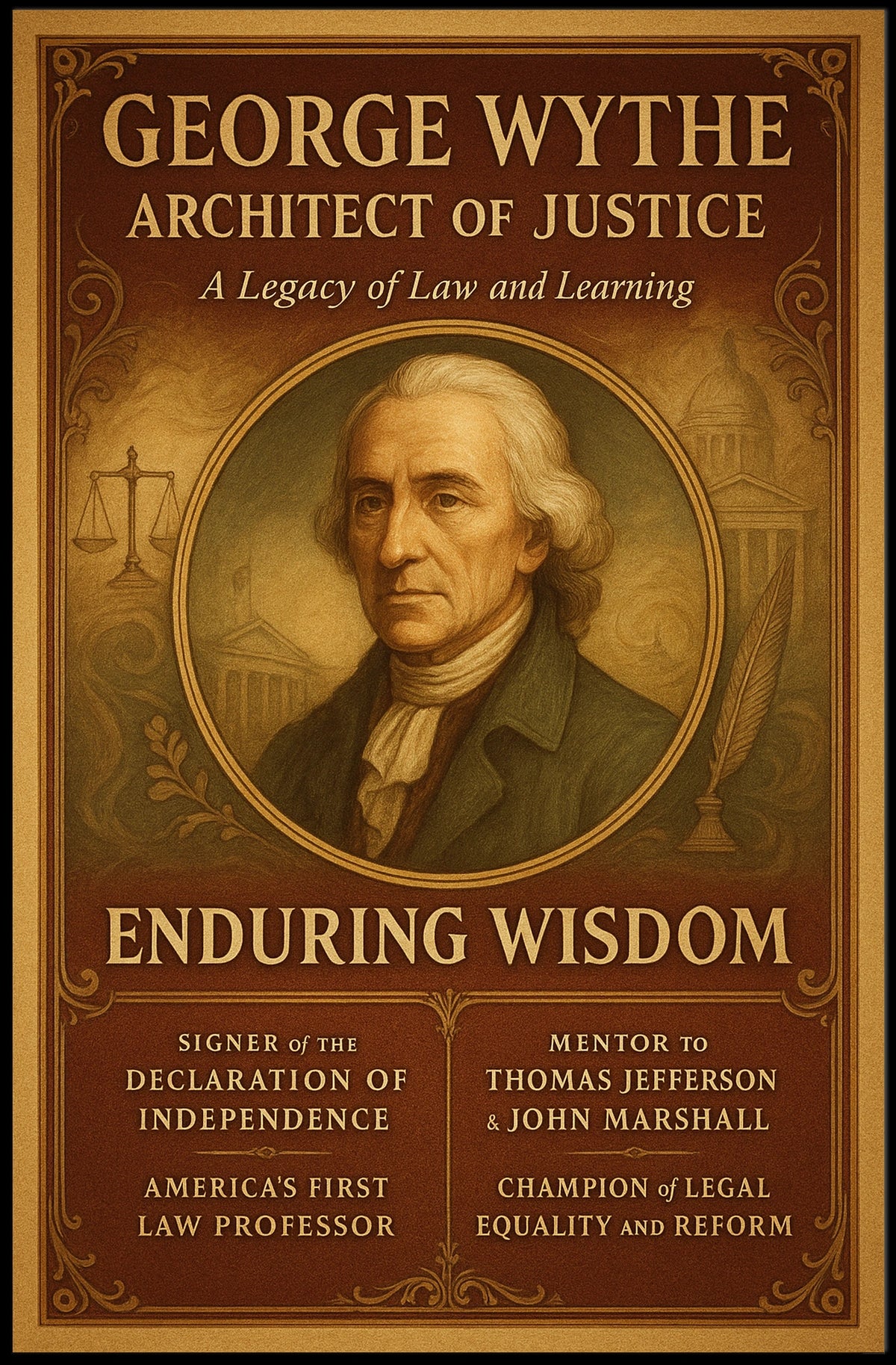 George Wythe Architect Of Justice Poster