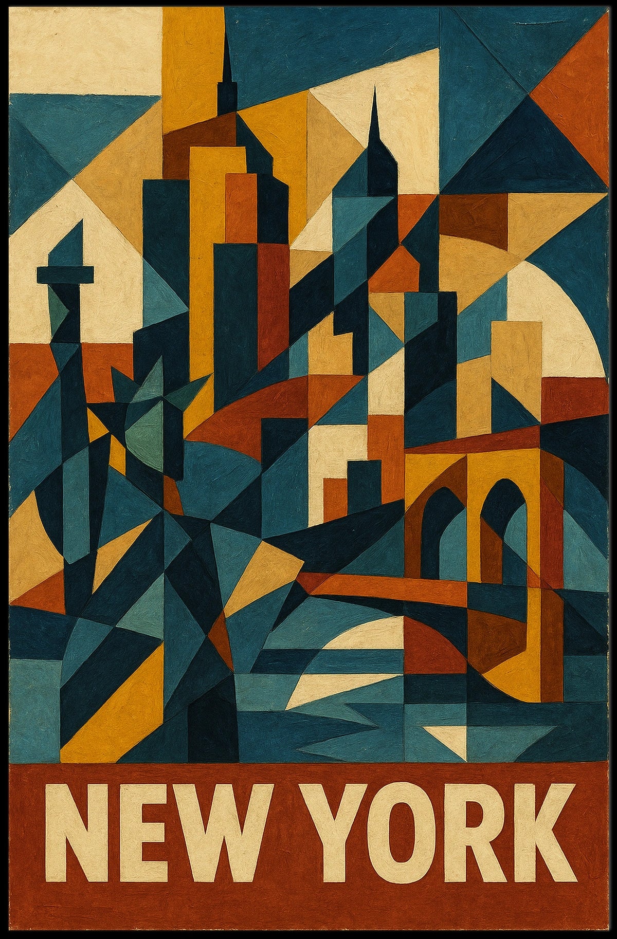 New York City Abstraction Abstract Poster