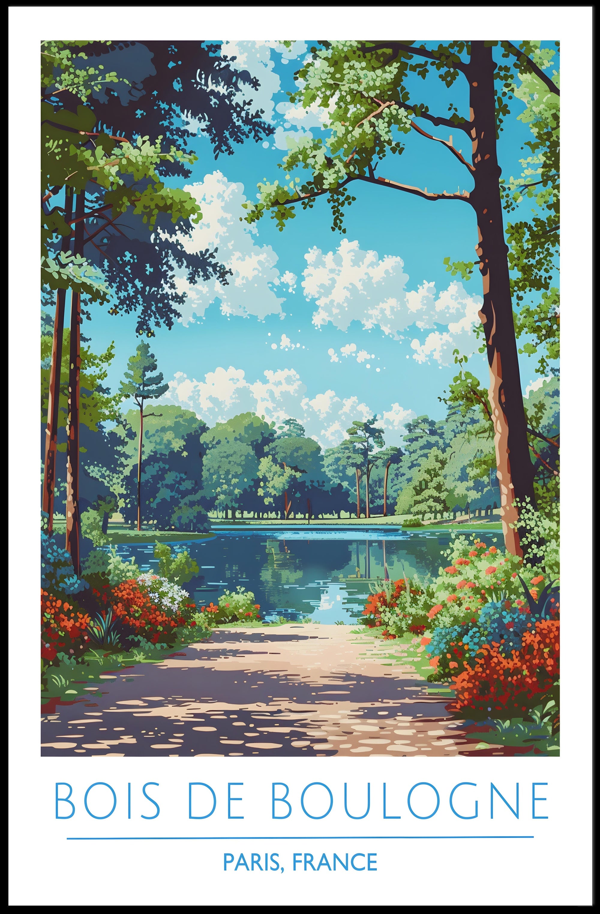 Scenic View of Bois de Boulogne Poster