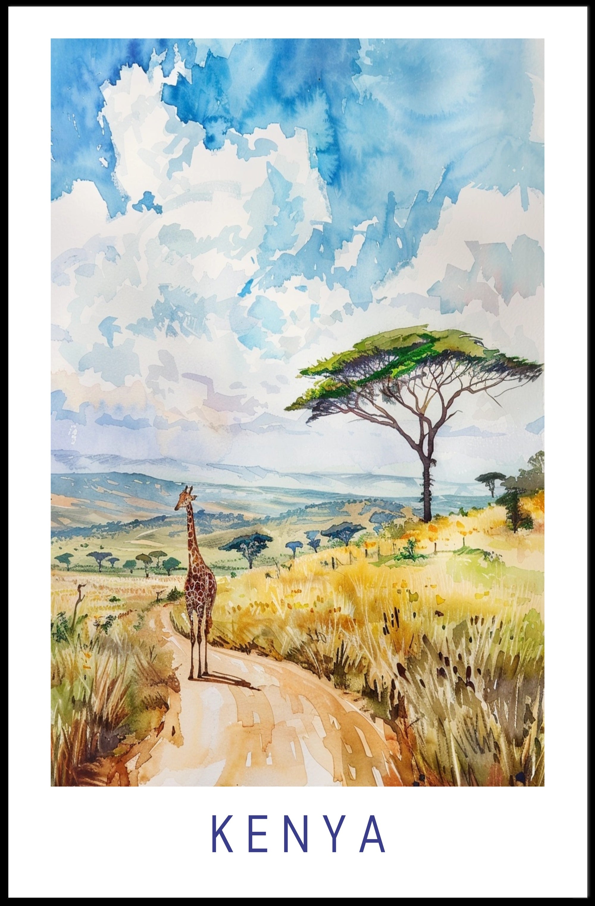 Serene Kenyan Landscape Poster PosterGoat