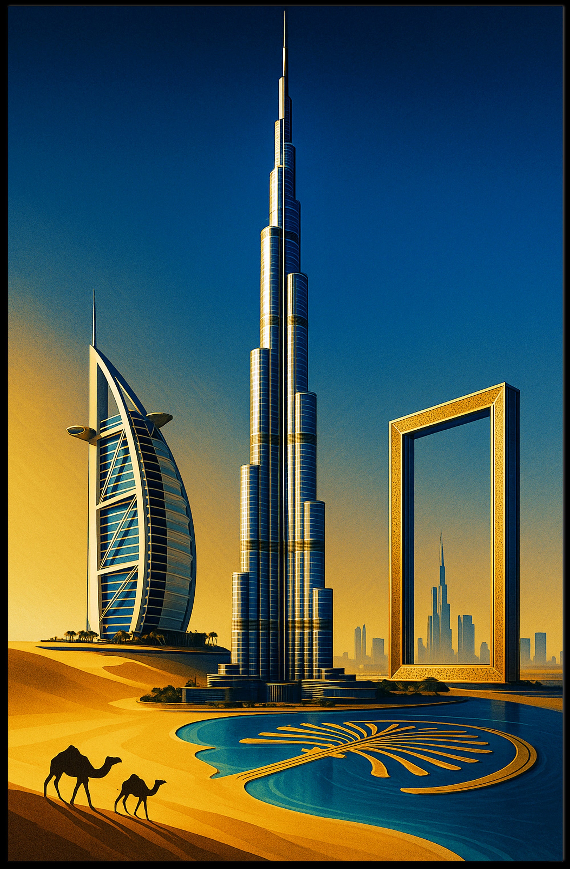 Dubai's Iconic Skyline Poster