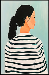 Striped Serenity Poster Modern Abstract Wall Art Print