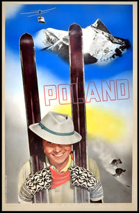 Poland Skiing Adventure Vintage Travel Poster PosterGoat