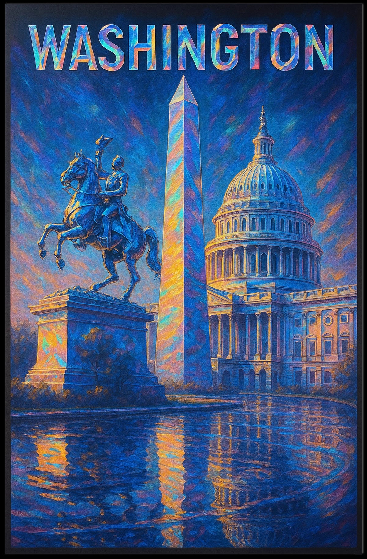 Washington Landmarks Poster