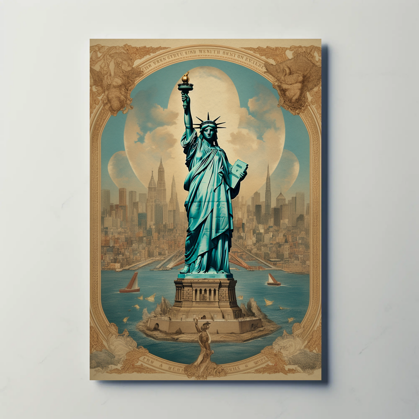 Statue of Liberty Vintage Poster