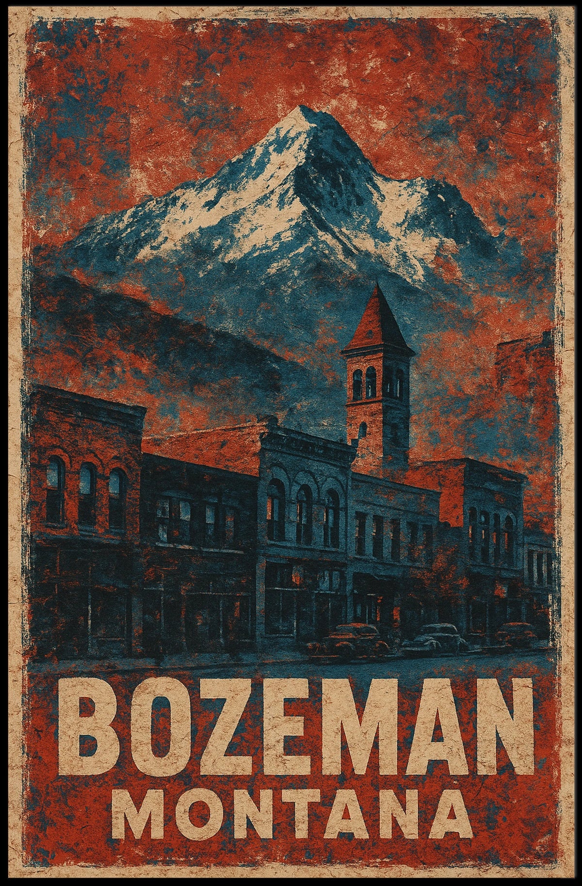 Bozeman, Montana Scenic Poster
