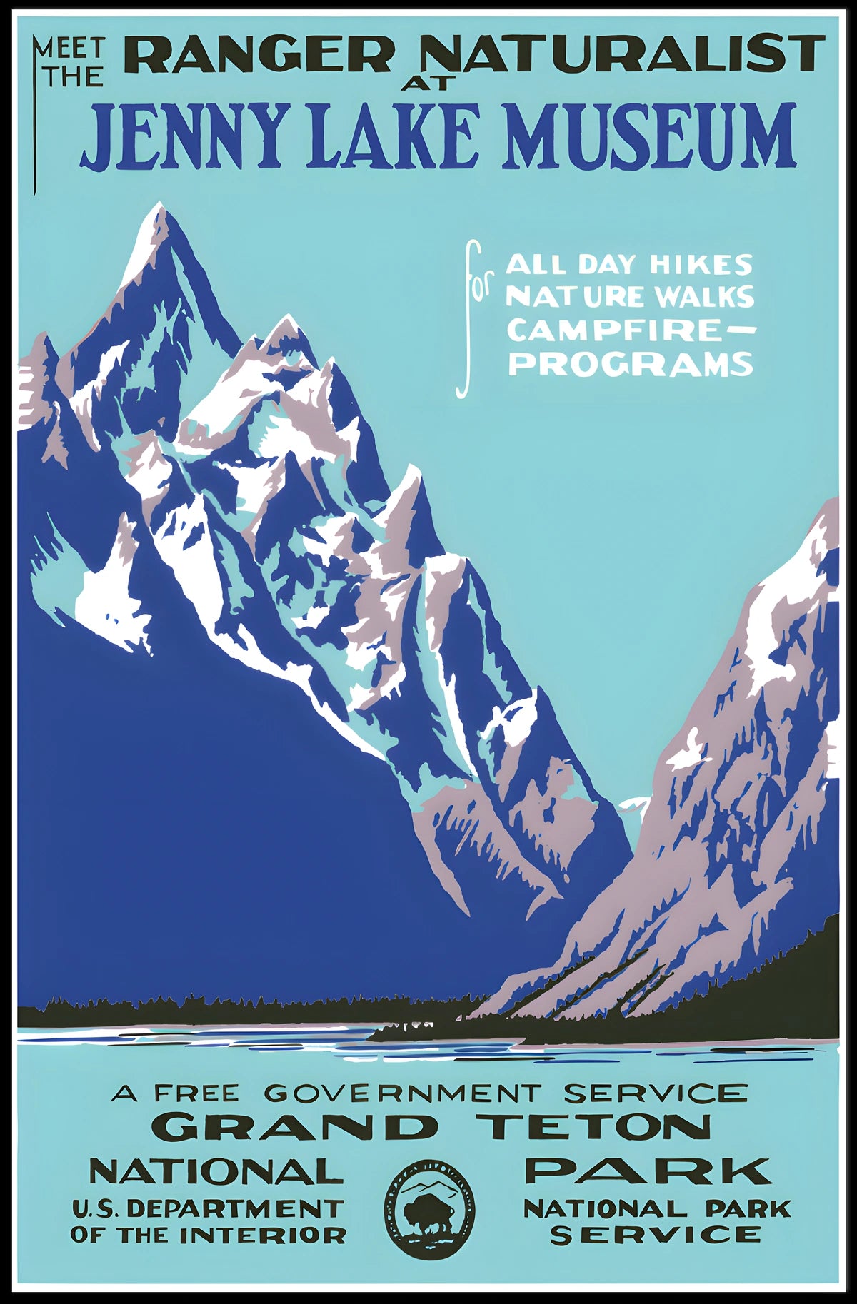 Jenny Lake Museum Grand Teton National Poster