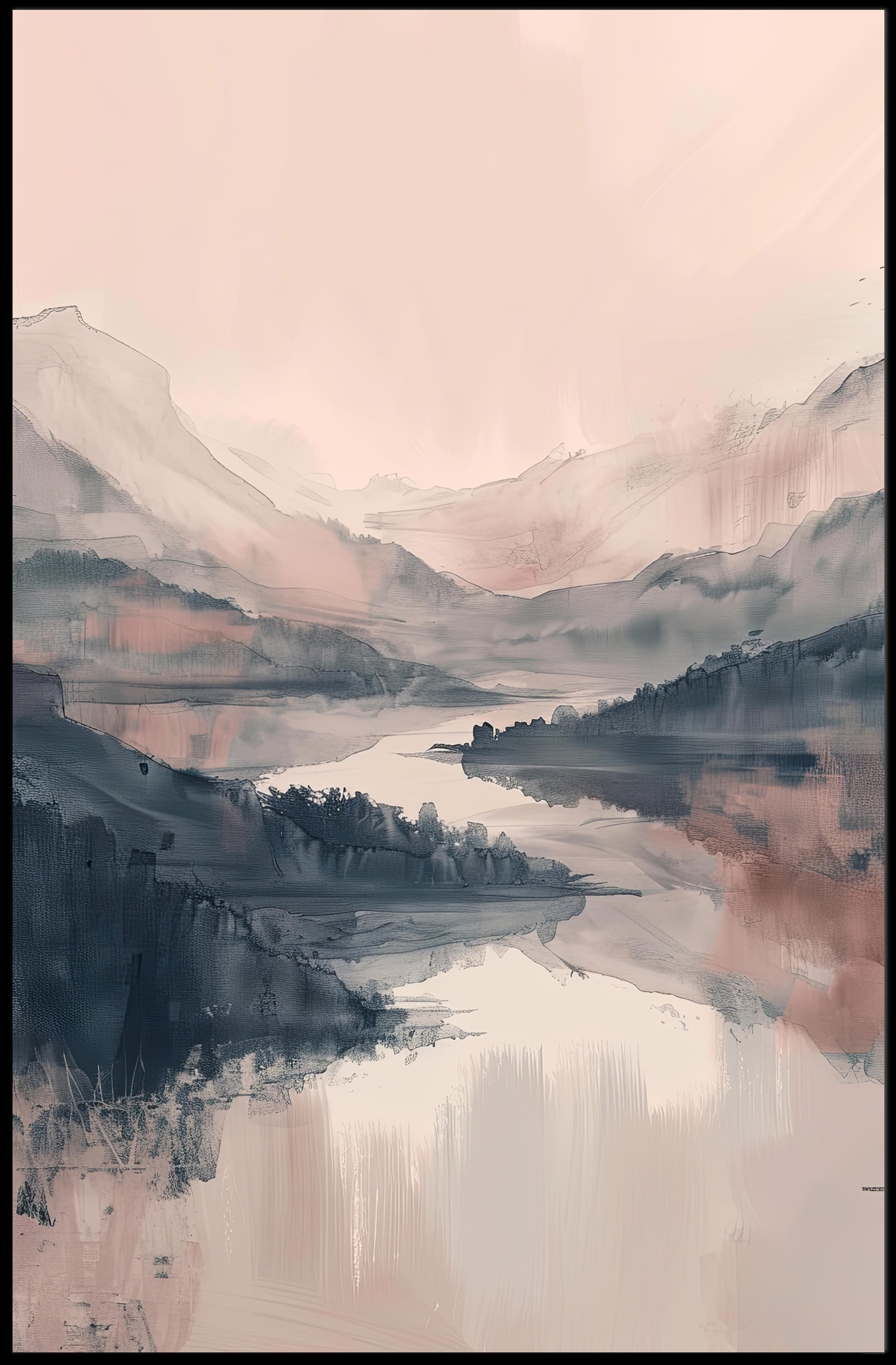 Serene Mountain Landscape Poster