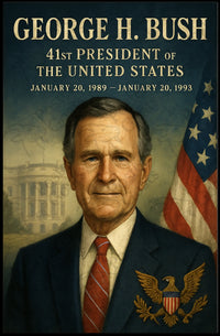George H. Bush Presidential Vintage Poster