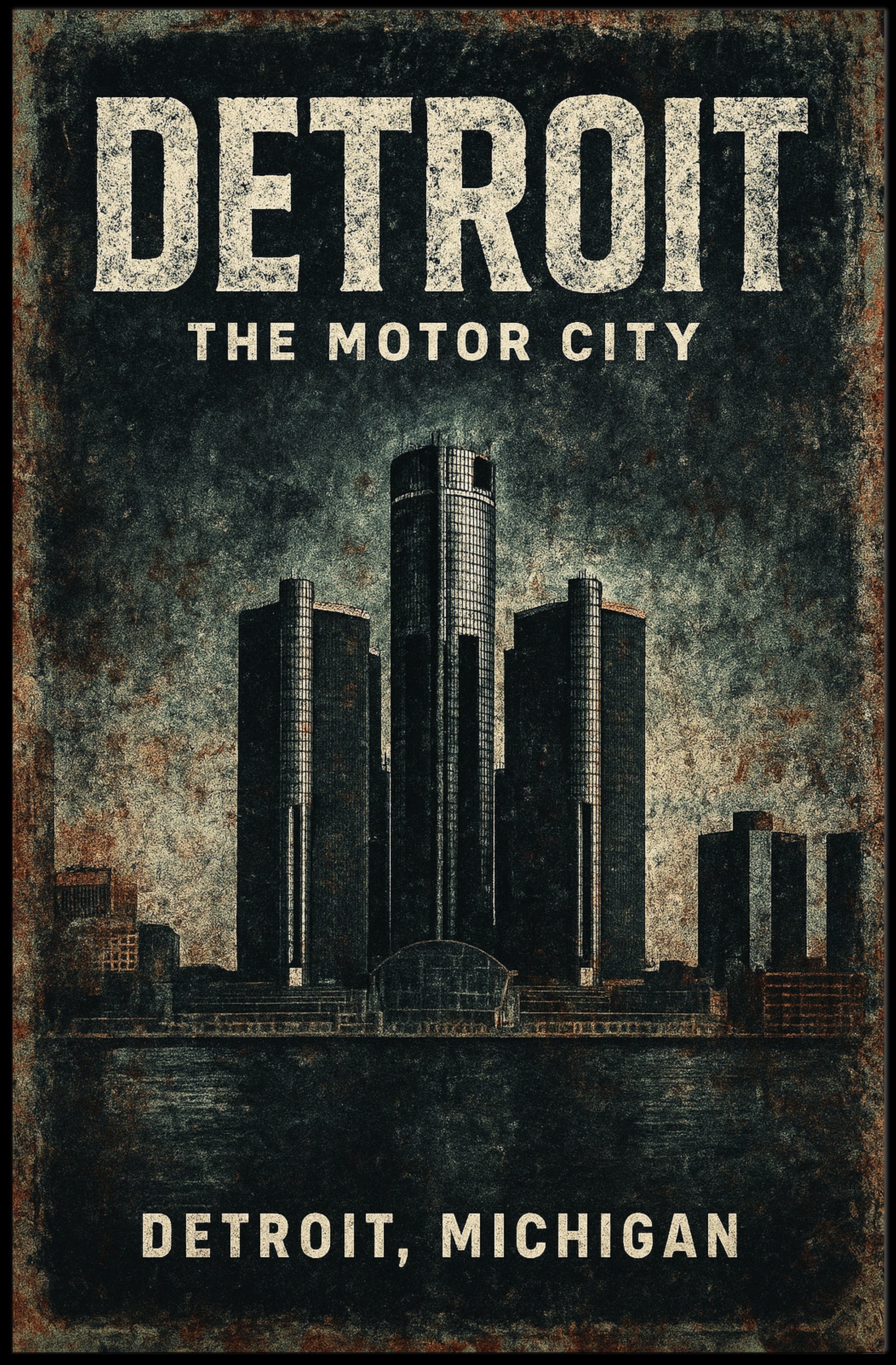 Detroit The Motor City Poster