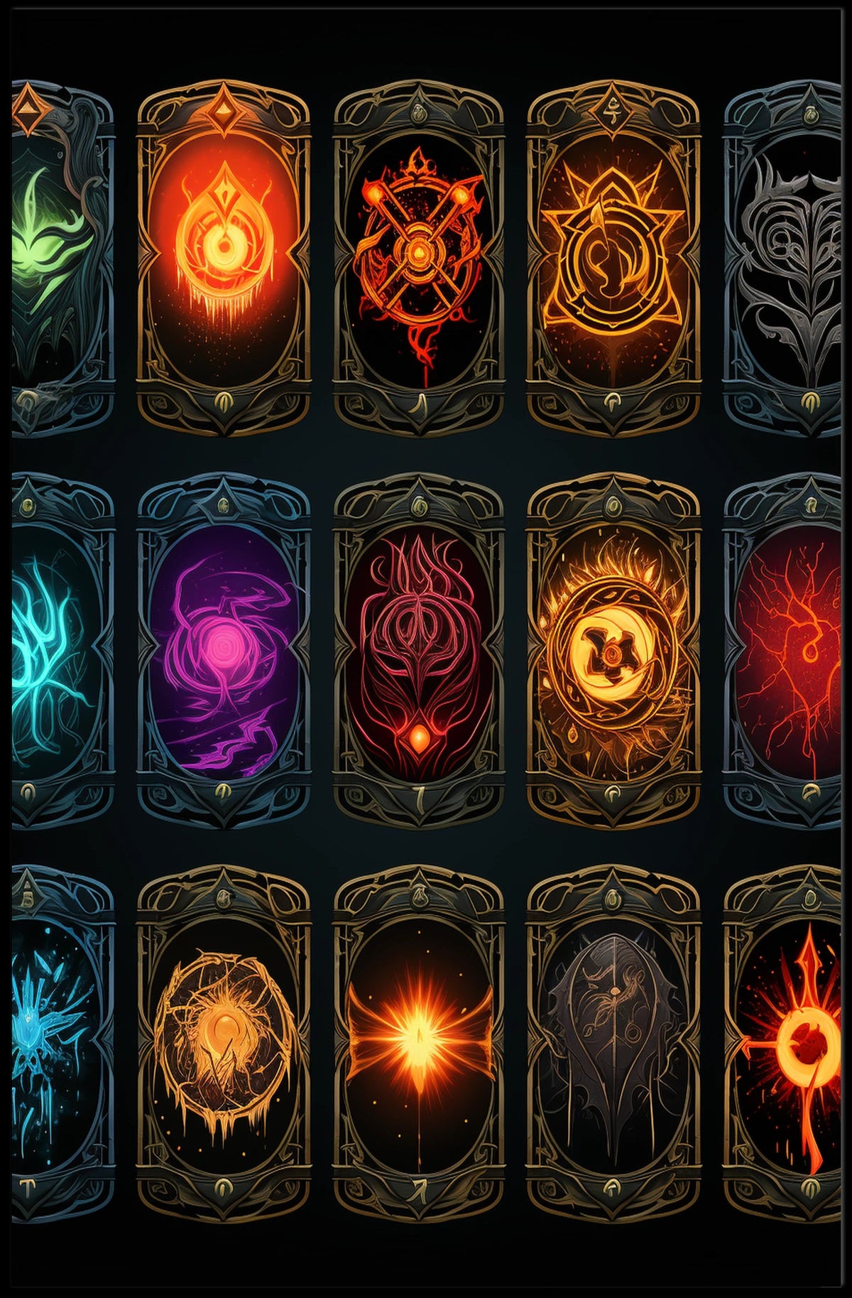 Mystical Symbols Collection Poster