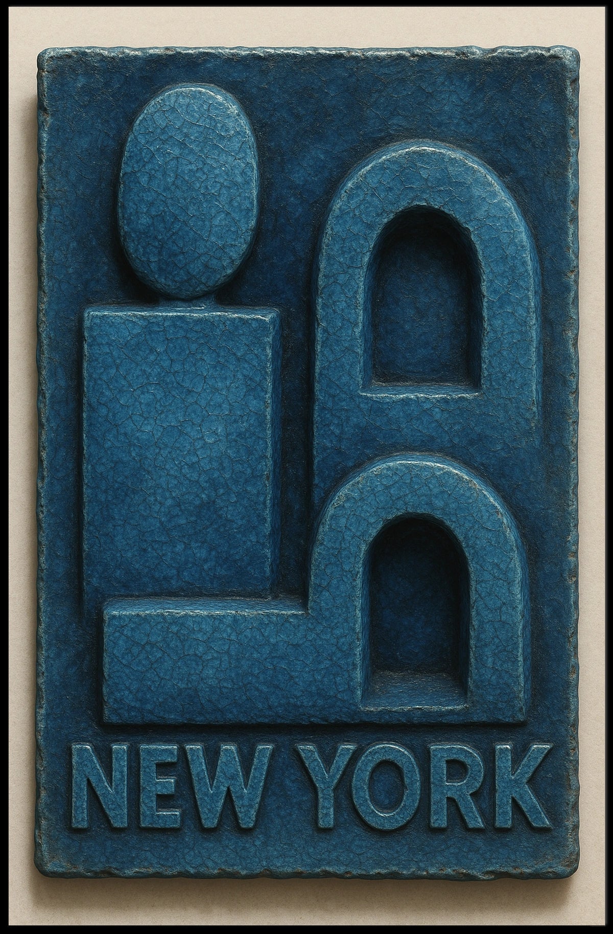 New York Iconic Design Poster City Skyline Art 18 By 24