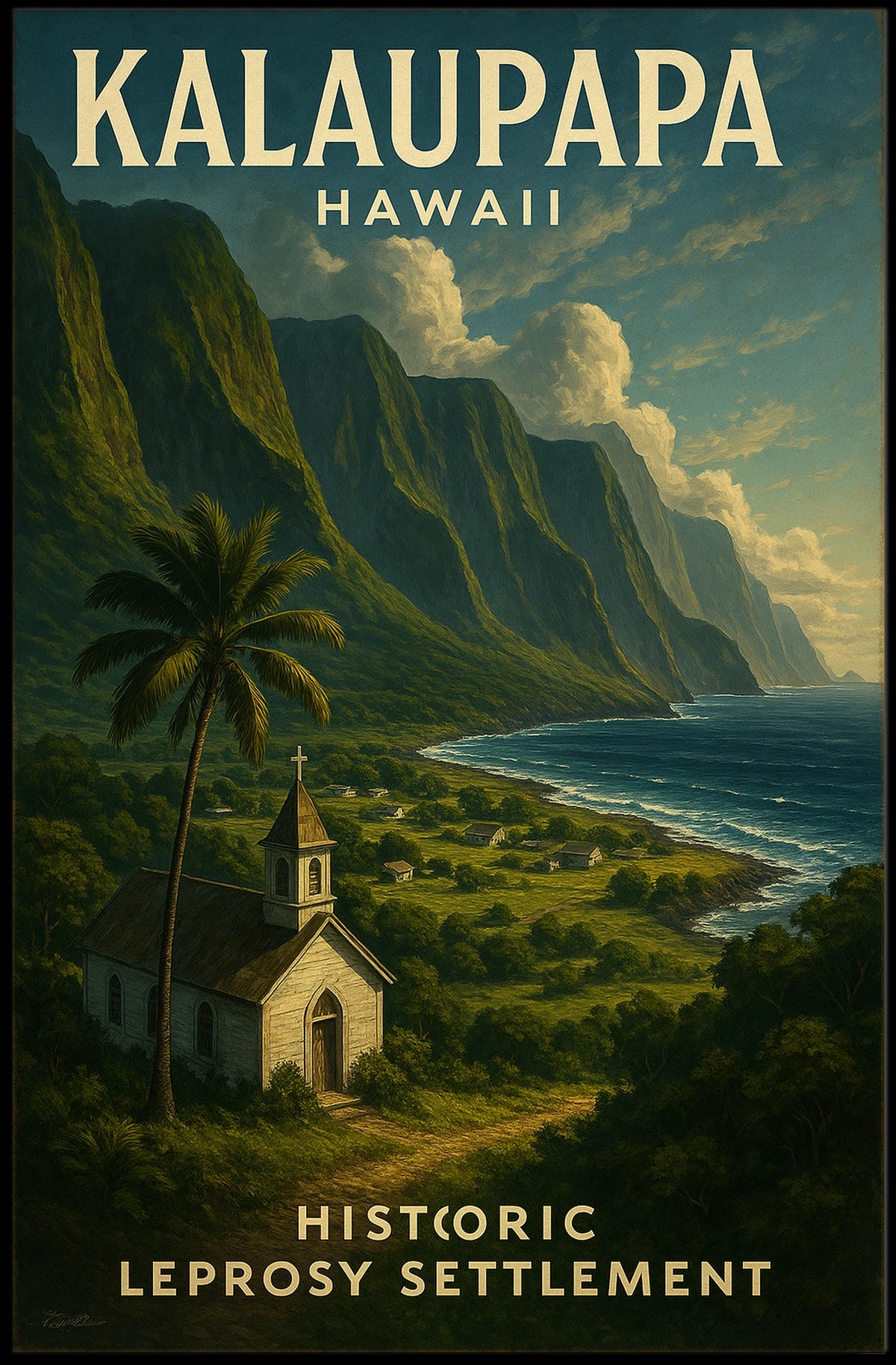 Kalaupapa Historic Leprosy Settlement Poster