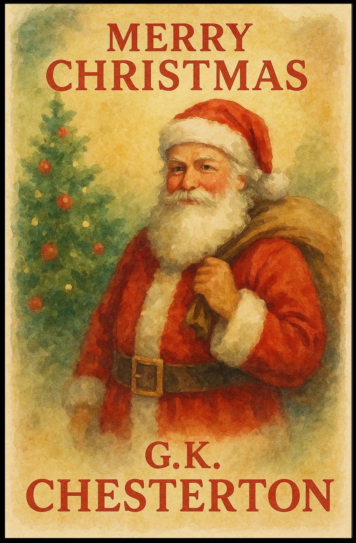 Classic Holiday Cheer Vintage-Style Christmas Cultural Poster