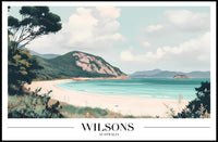 Serene Coastal Landscape Travel Poster