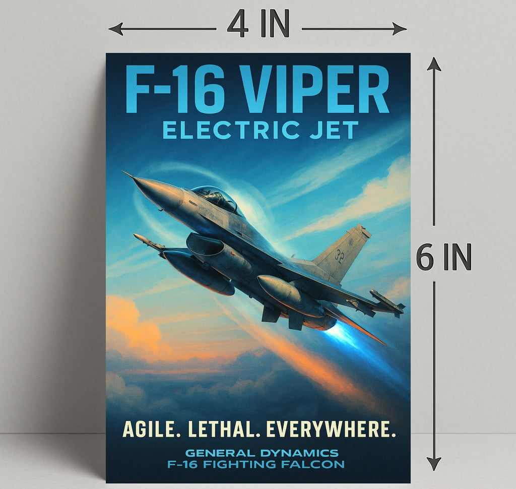F-16 Viper Electric Jet Poster PosterGoat