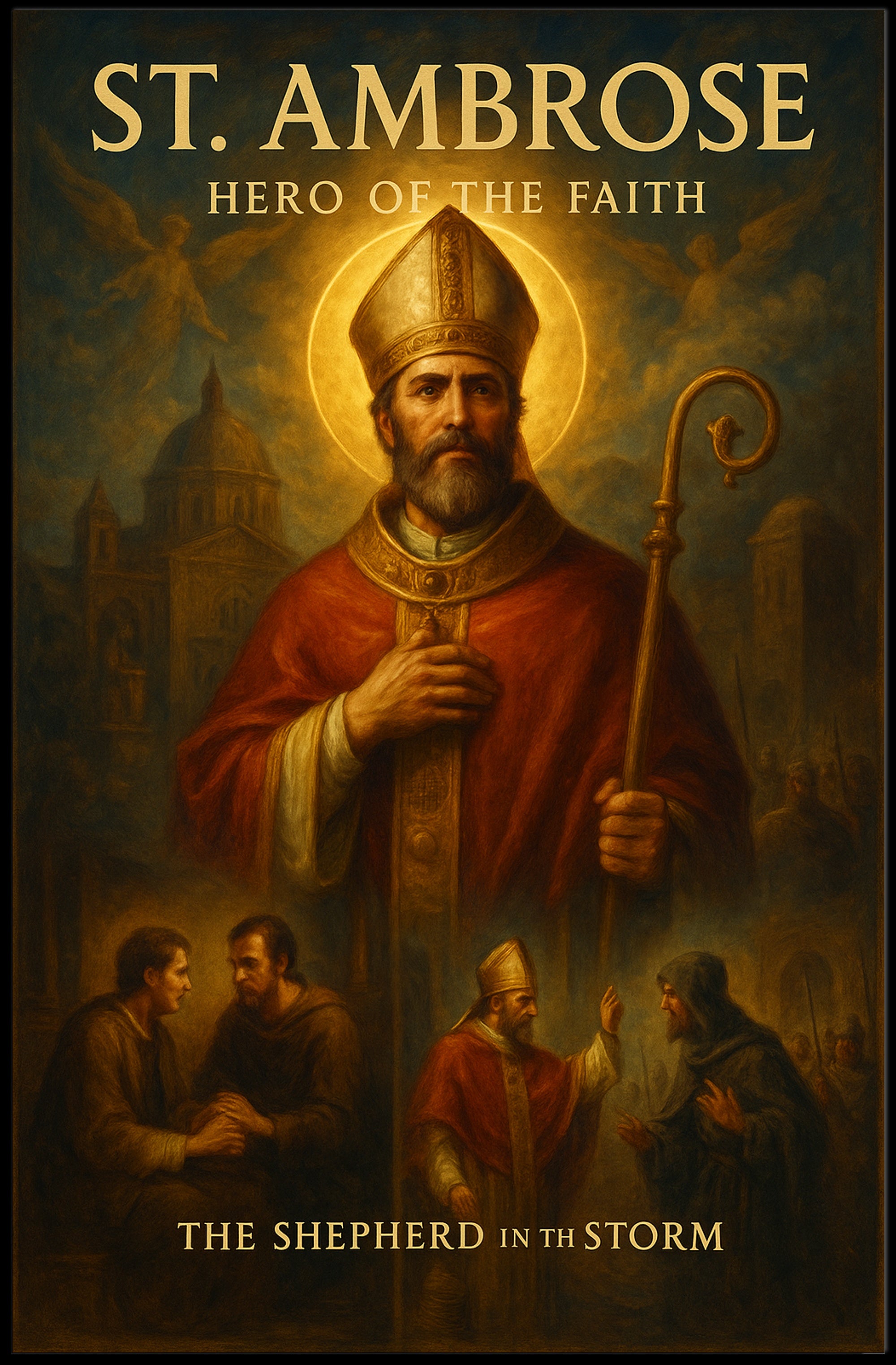 St. Ambrose: The Shepherd in the Storm Historical Poster PosterGoat