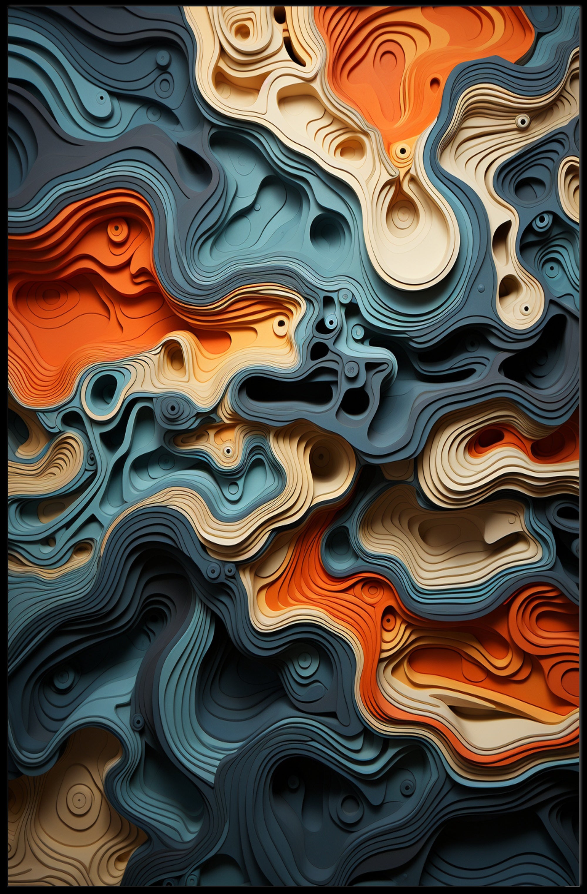 Abstract Topography Abstract Poster PosterGoat