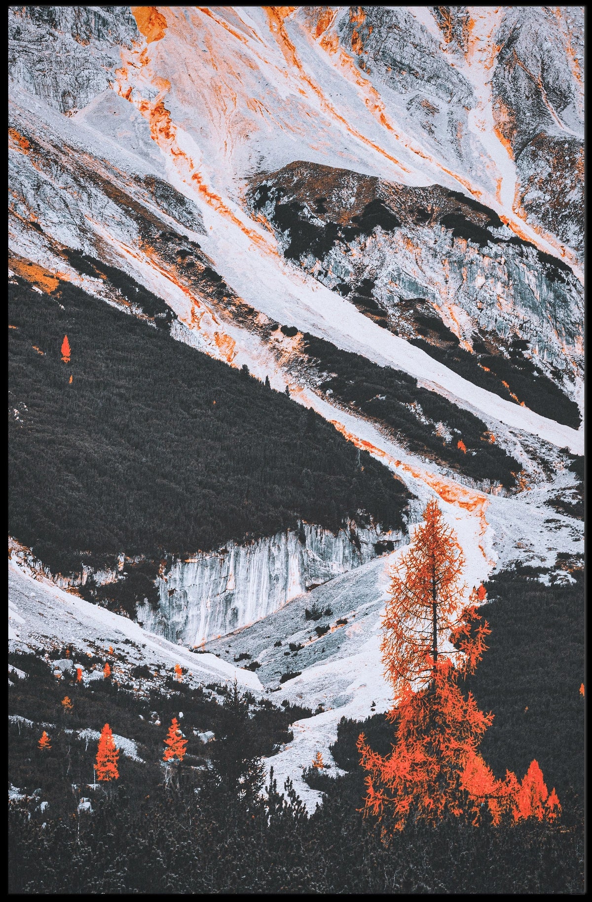 Majestic Surreal Mountain Landscape Art Poster