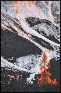 Majestic Surreal Mountain Landscape Art Poster