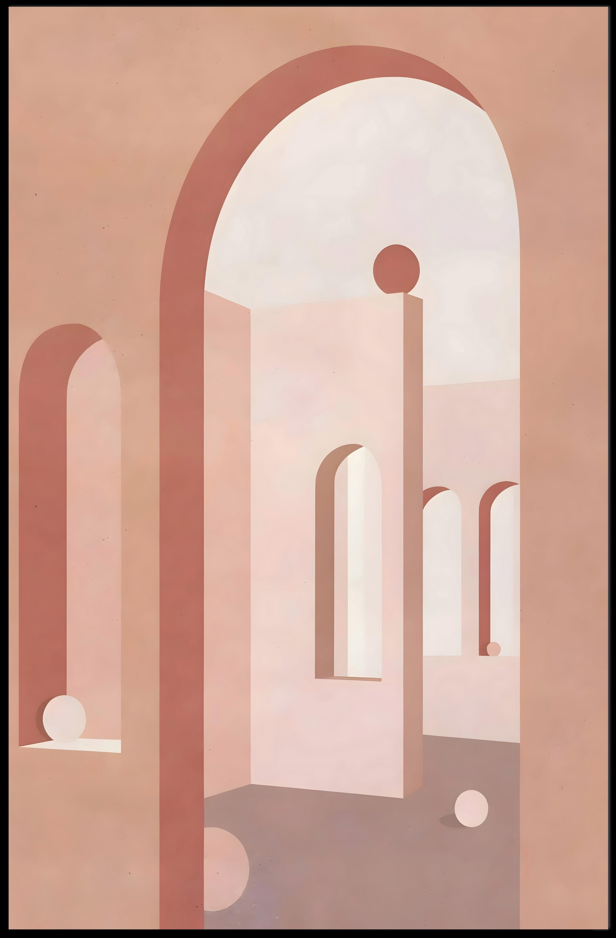 Abstract Architectural Forms Poster