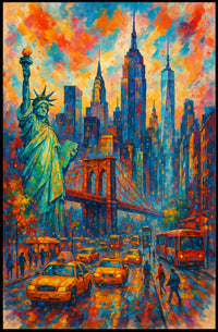Vibrant Cityscape New York in Colors