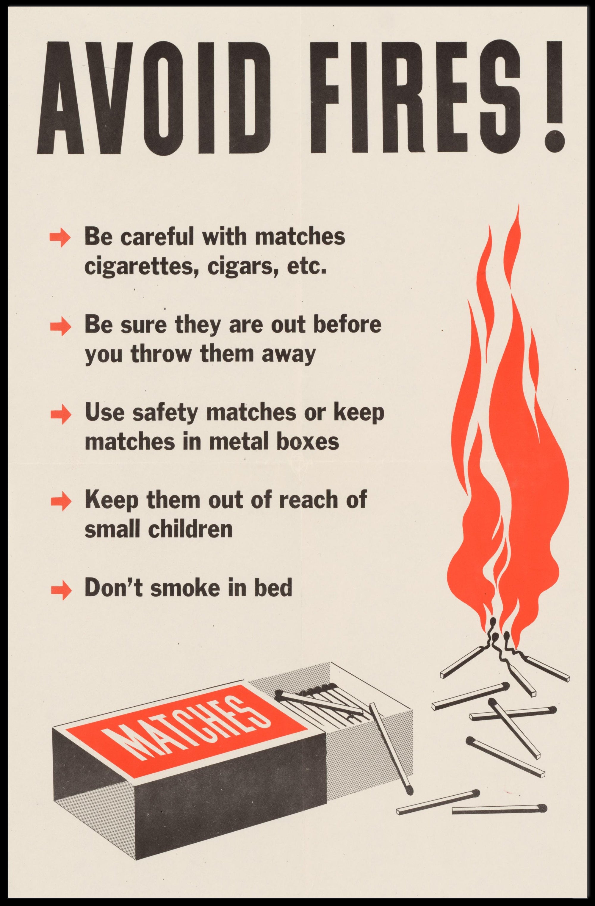 Fire Safety Precautions Poster PosterGoat
