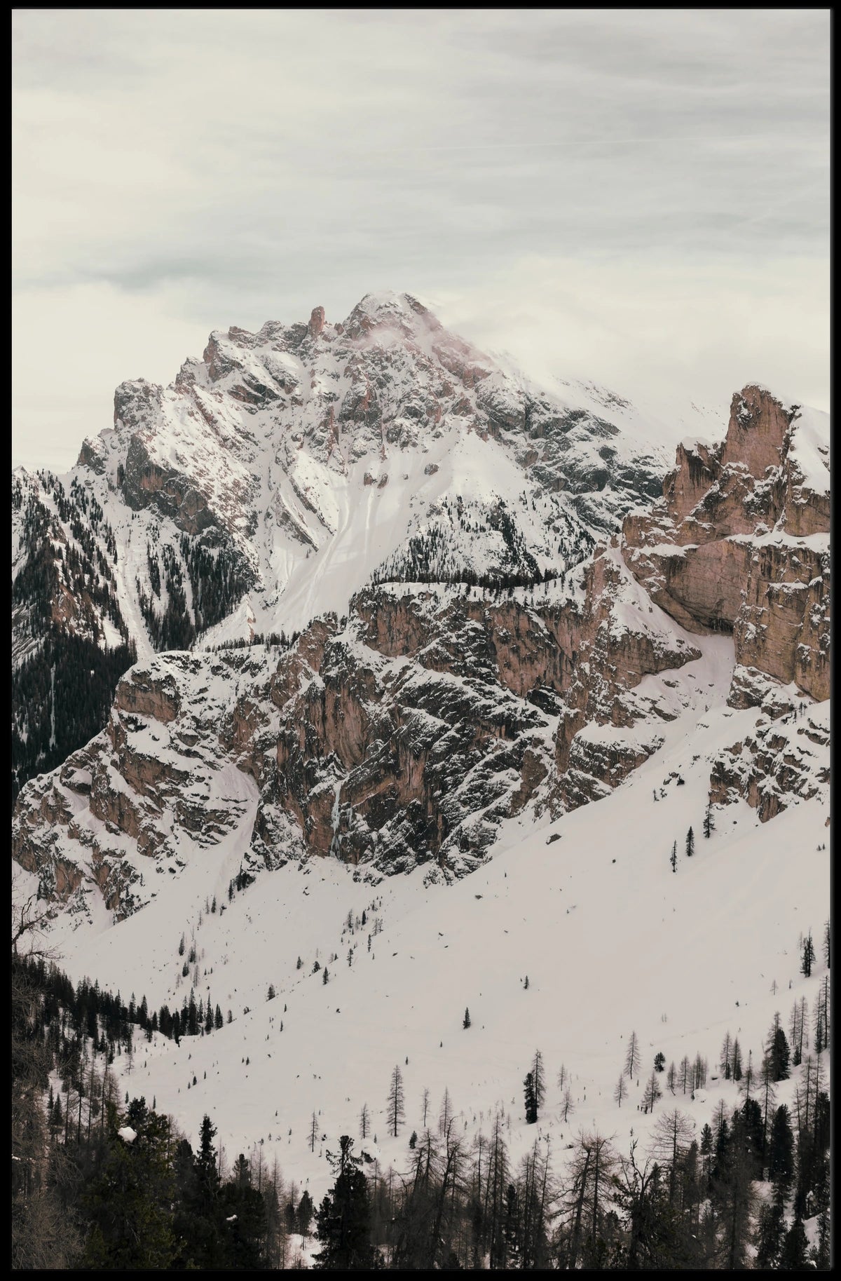 Winter Majesty: Snowy Mountain Landscape National Park Poster