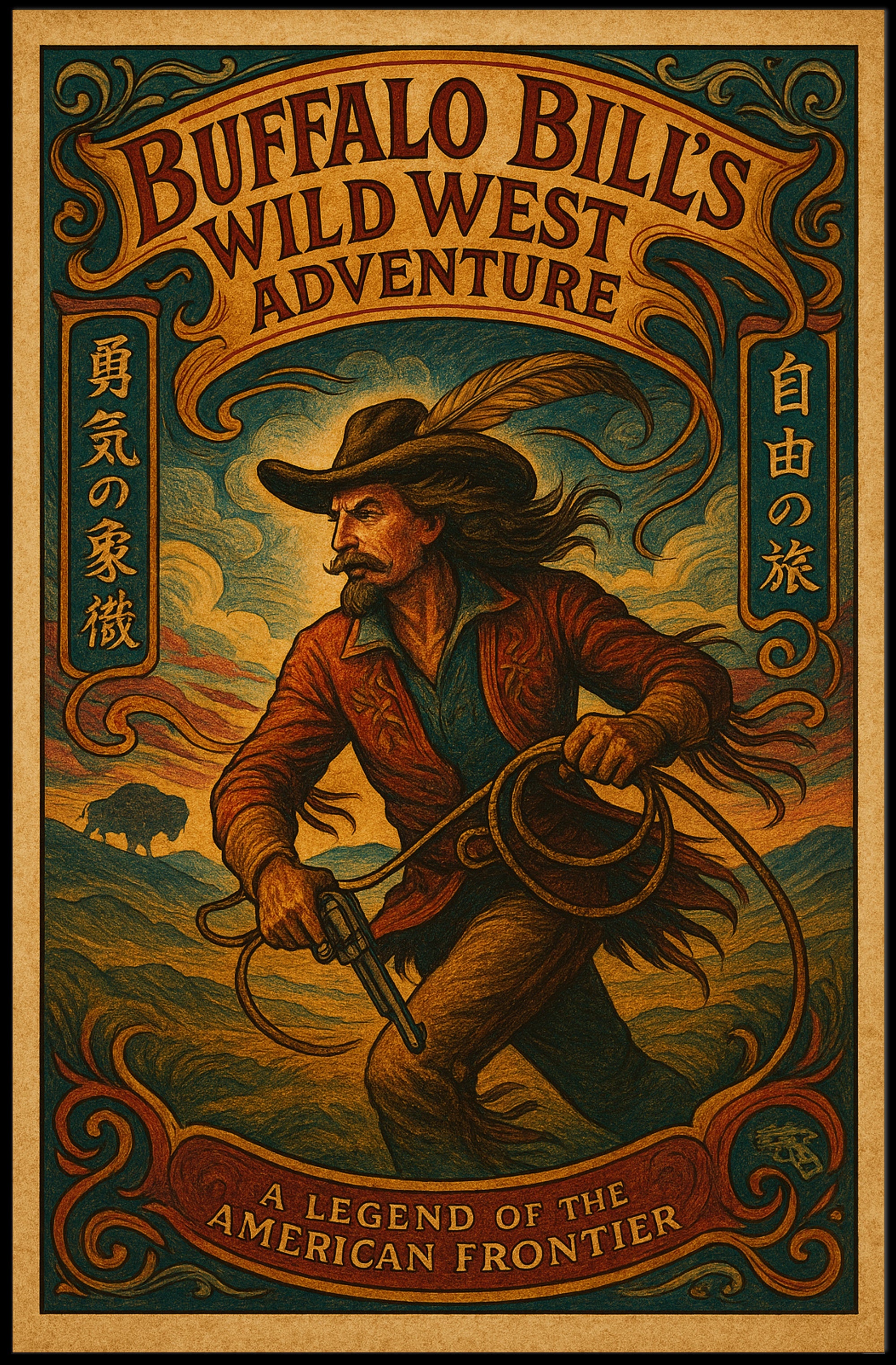 Buffalo Bill Wild West Adventure Cultural or Heritage Poster