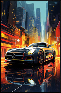 Sleek Ride in the City Poster PosterGoat
