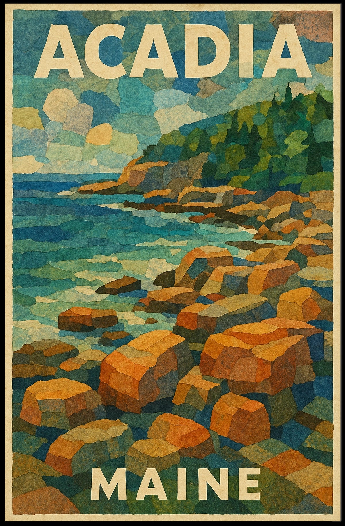 Acadia National Park Maine Poster