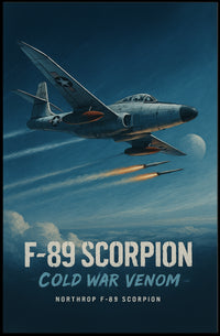 Northrop F-89 Scorpion Jet Cold War Tribute Poster
