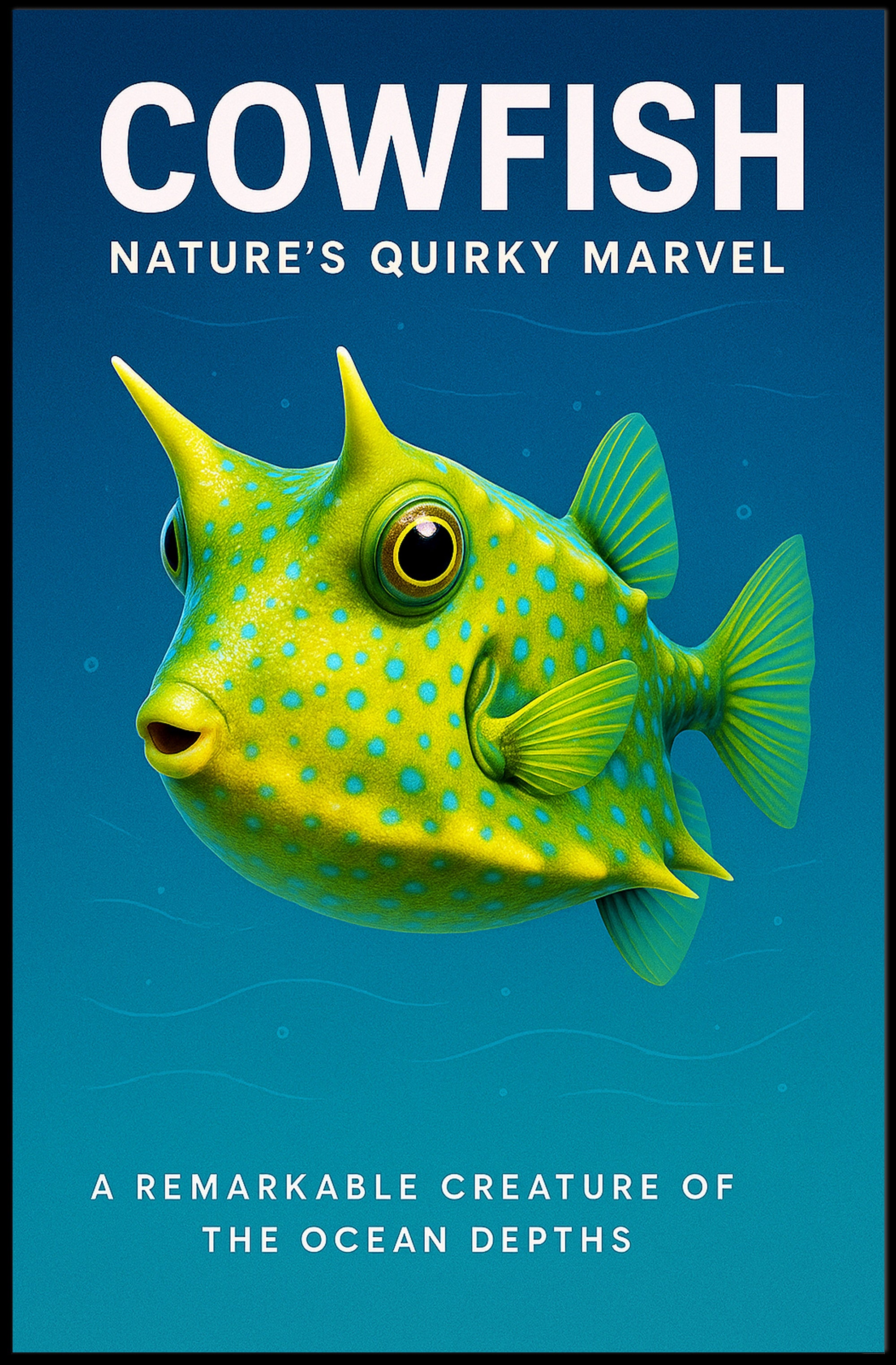Cowfish Nature’s Quirky Marvel Poster PosterGoat