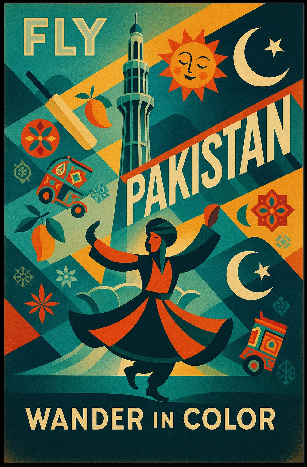 WANDER In COLOR Joyful Pakistani Cultural Heritage Poster PosterGoat