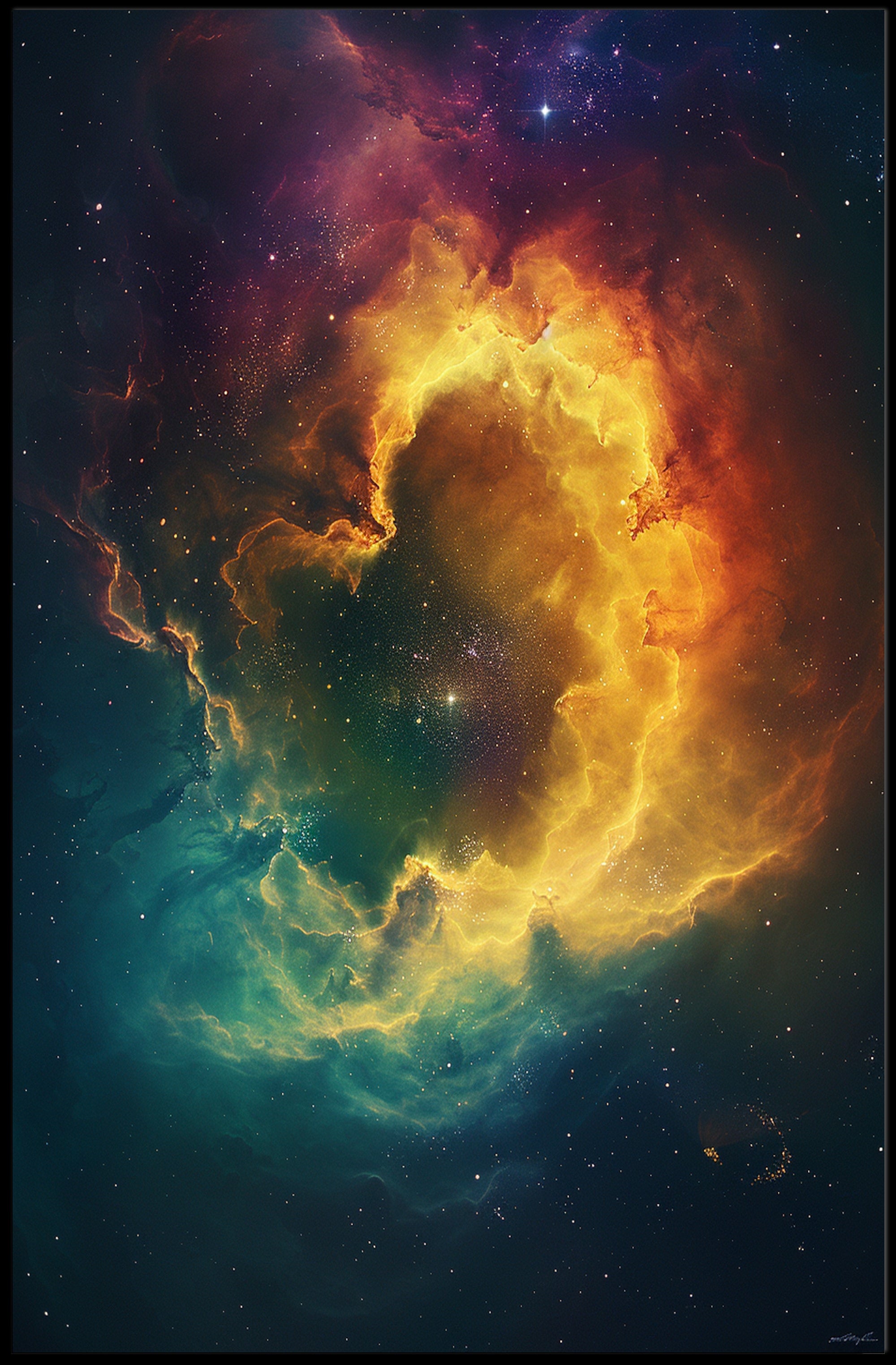 Mesmerizing Cosmic Nebula Art Print in Space or Astronomy Poster PosterGoat