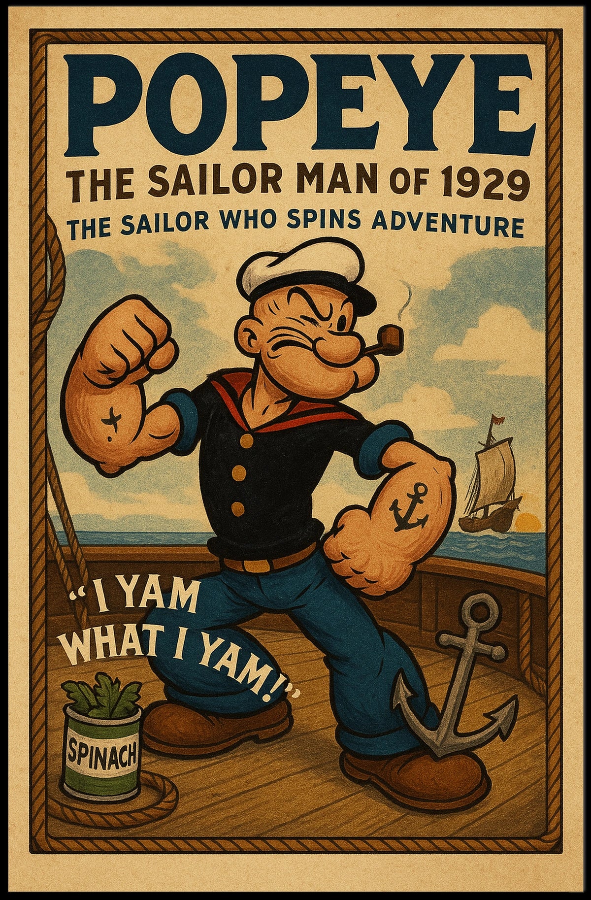 Popeye 1929 Art Poster POP-12