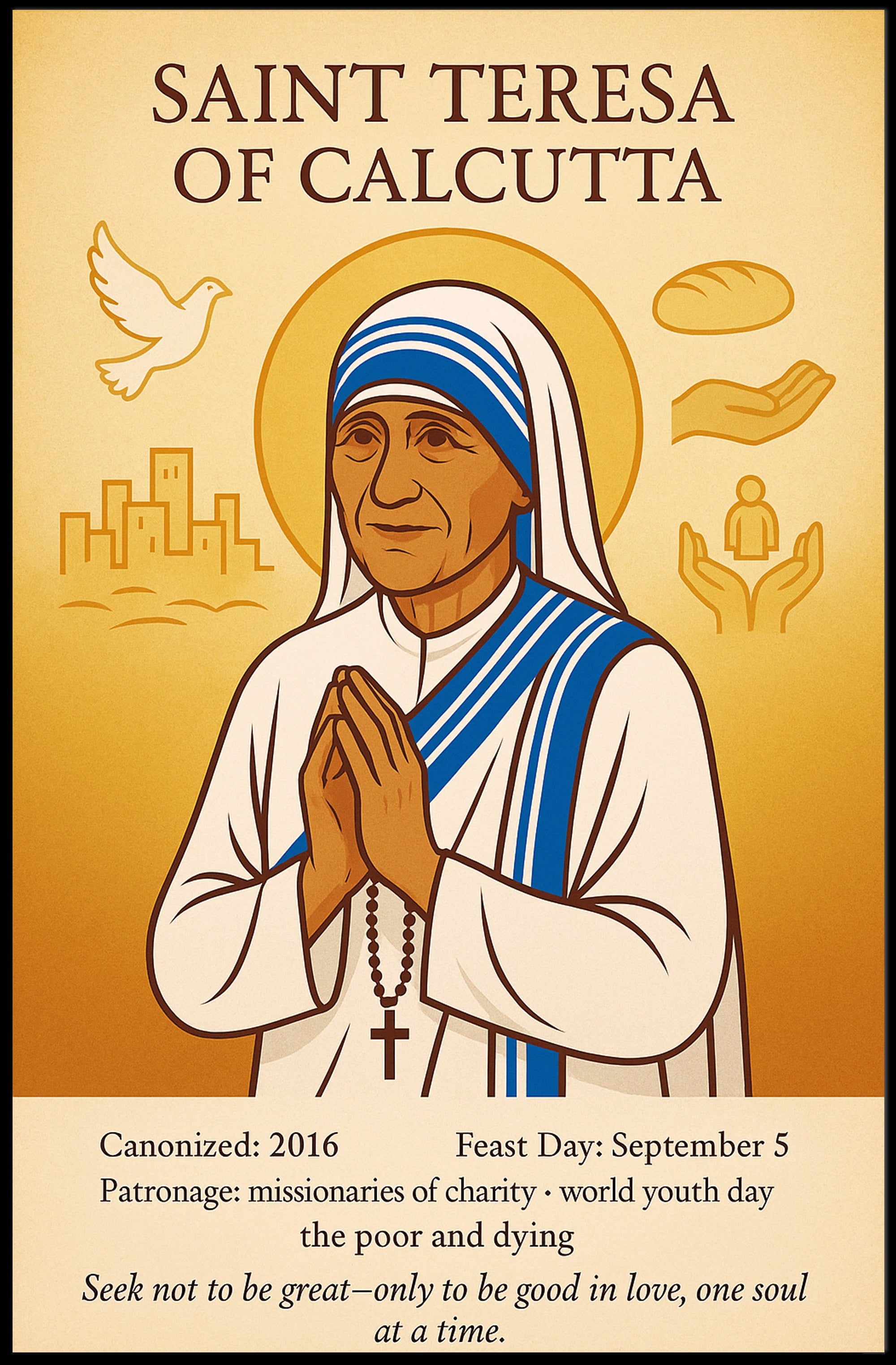 Saint Teresa of Calcutta Poster PosterGoat