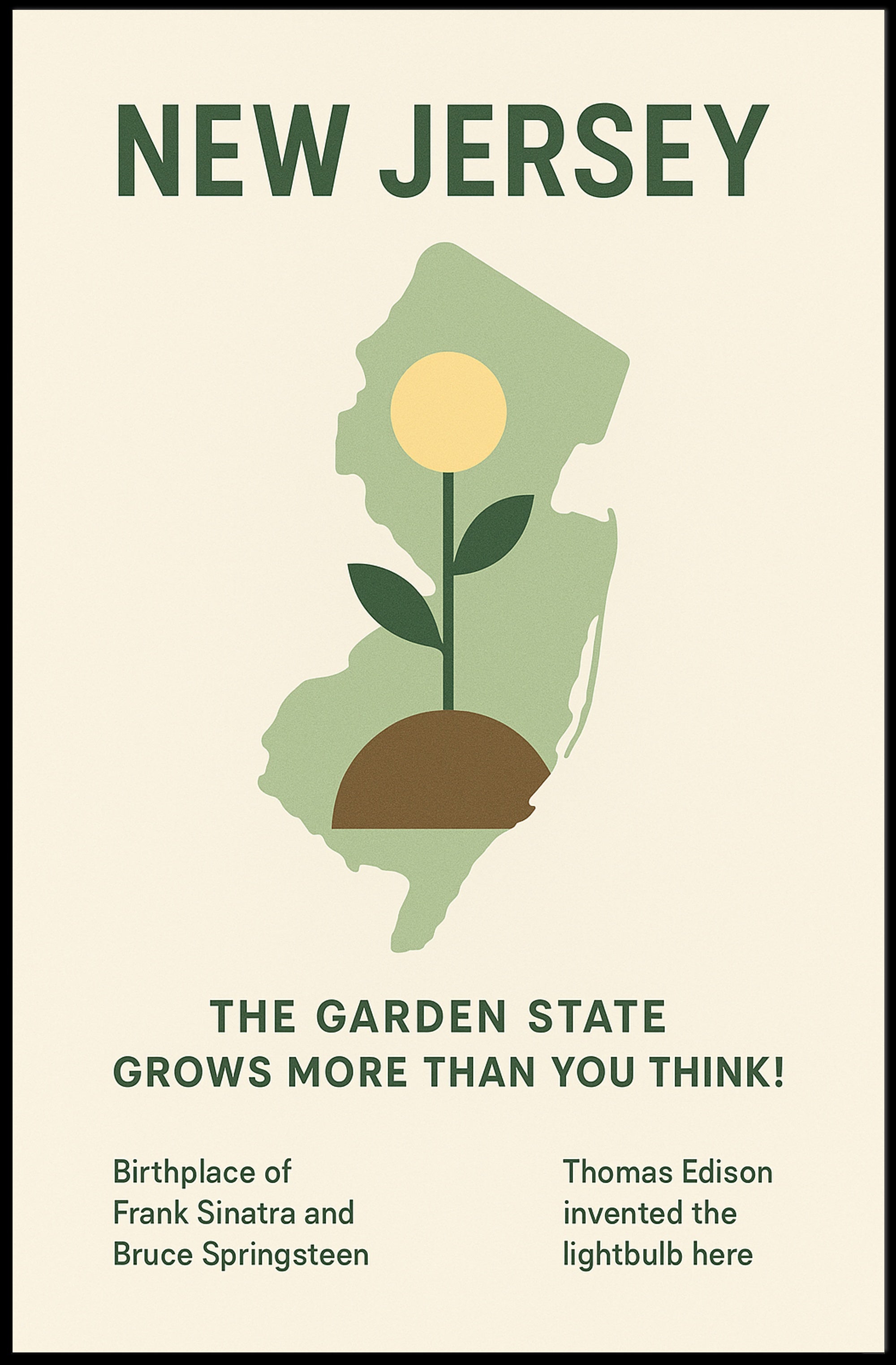 New Jersey The Garden State Poster