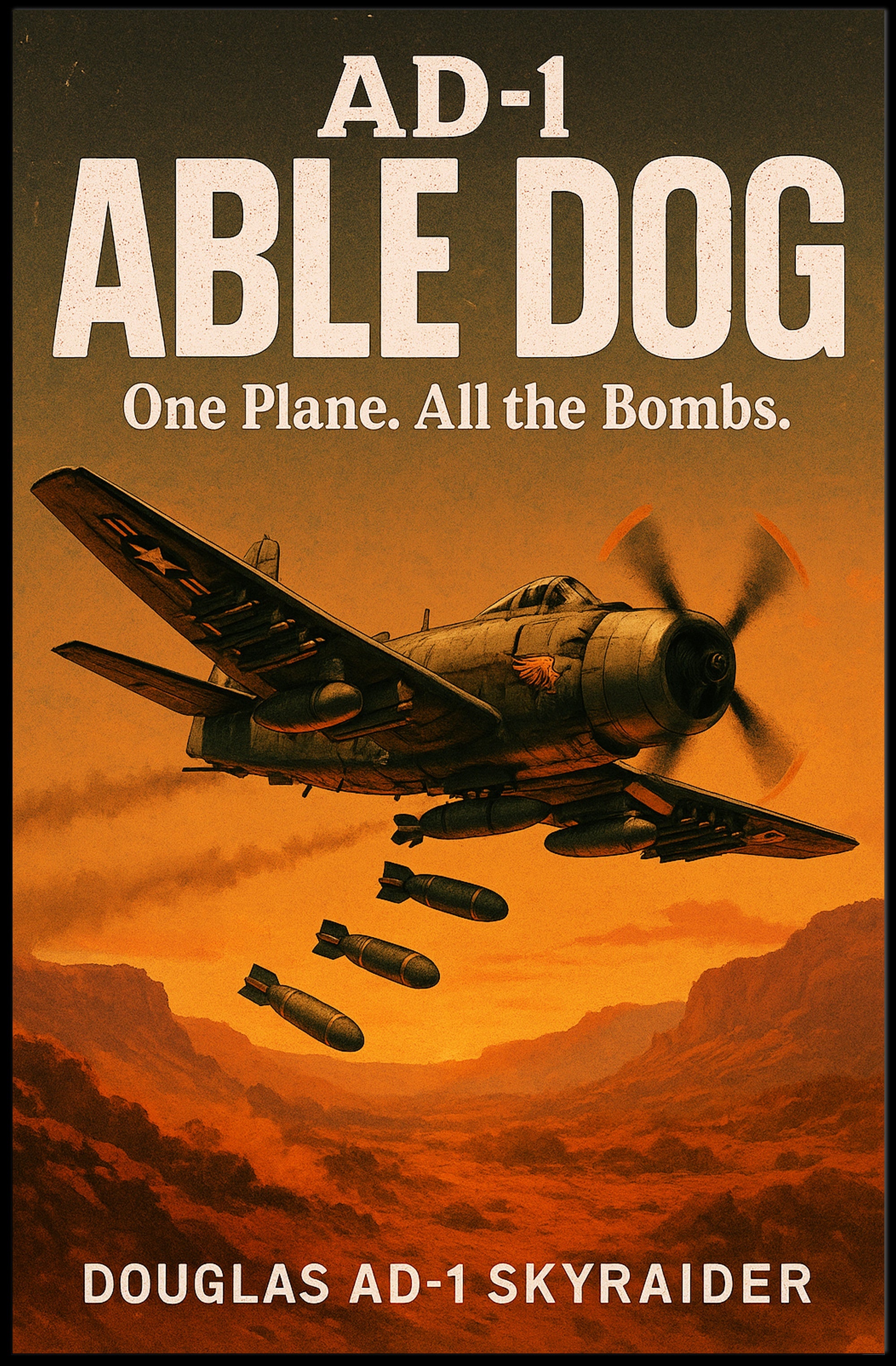 Douglas AD-1 Skyraider Able Dog Poster PosterGoat