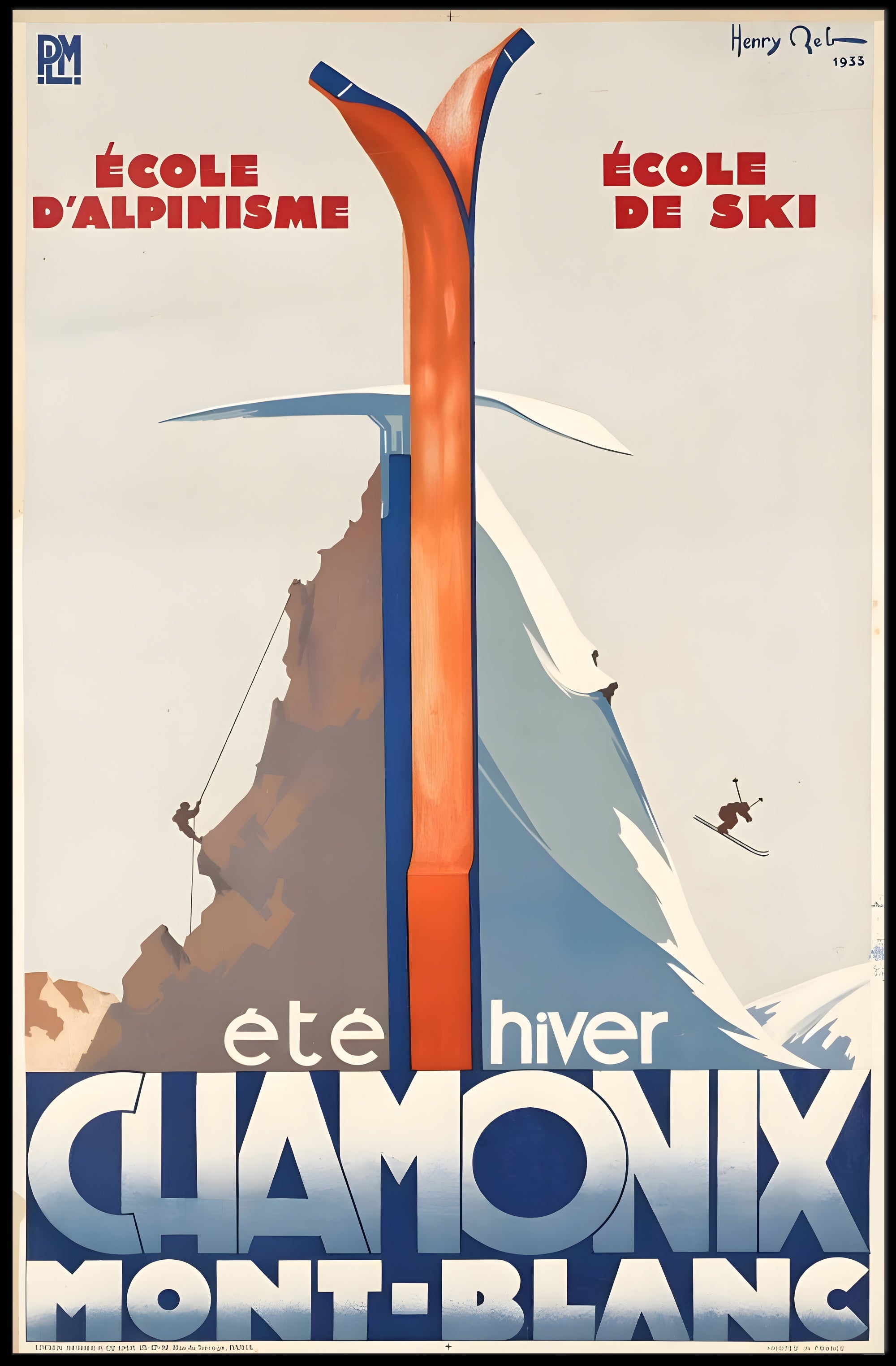 Chamonix Mont-Blanc Adventure Schools Poster PosterGoat