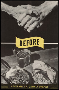 Hygiene Awareness Vintage WWII Propaganda Poster PosterGoat