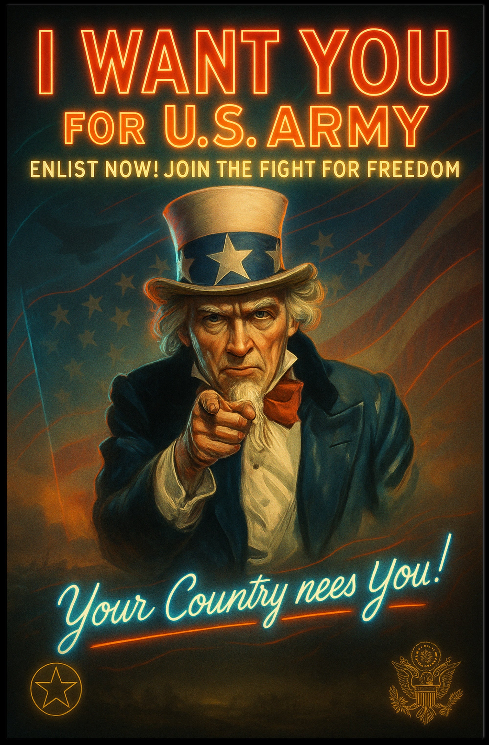 Join the U.S. Army for Freedom Poster