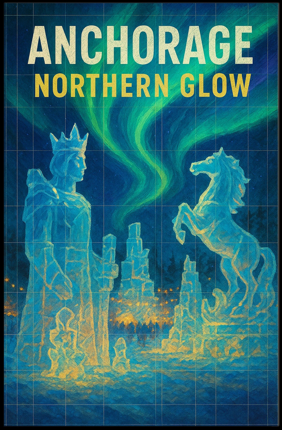 Anchorage Northern Glow Poster