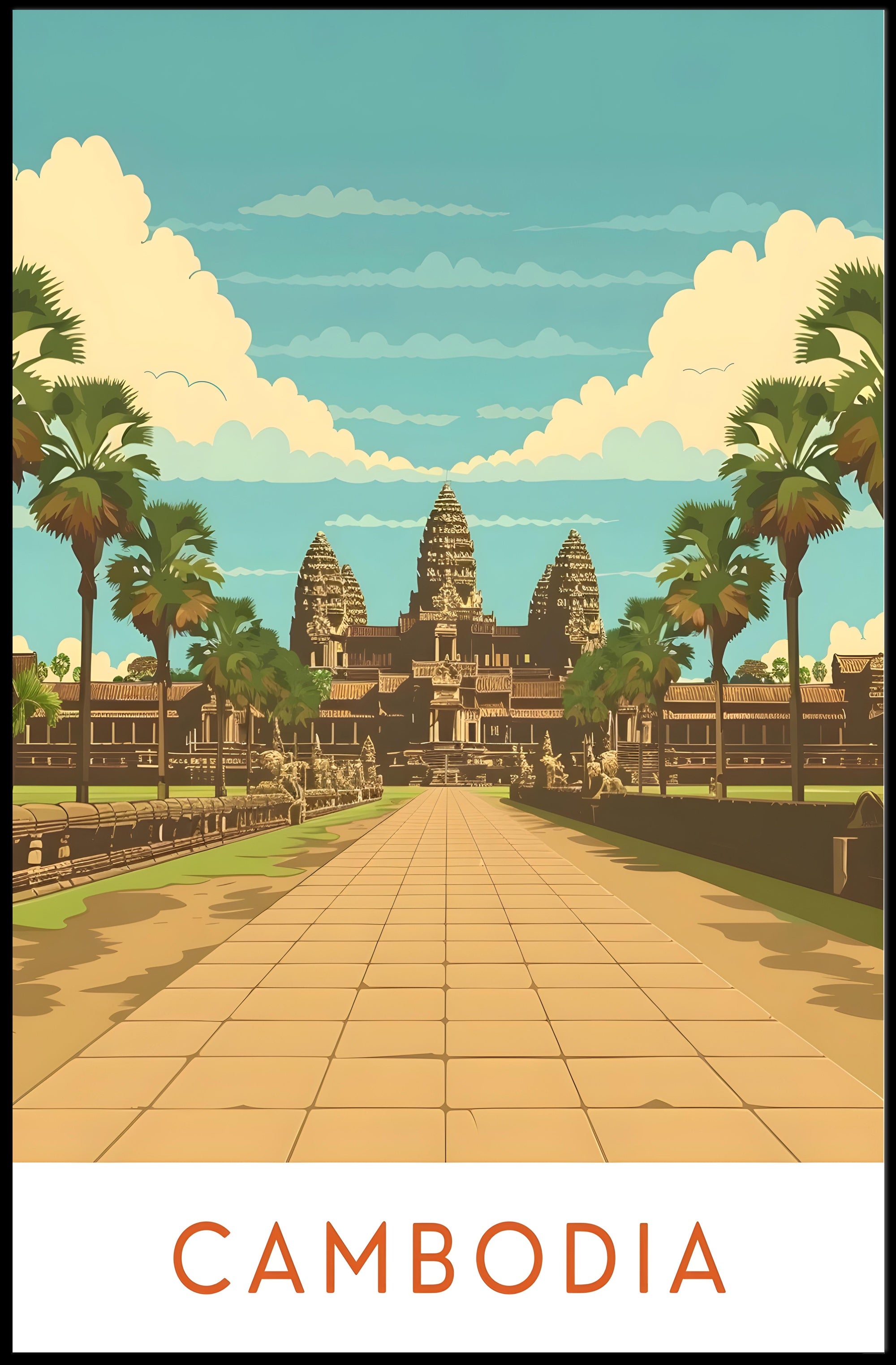 Cambodia's Majestic Heritage Poster