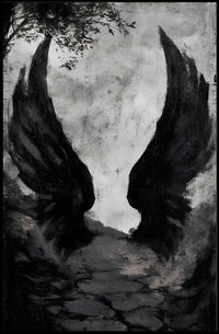 Dark Fantasy Wings Mysterious Scene Poster Fantasy or Mythology Poster PosterGoat